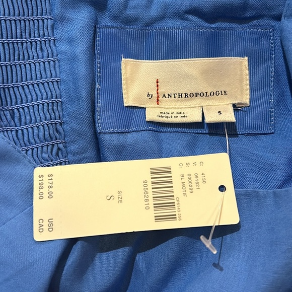 NEW Anthropologie Square-Neck Tiered Midi Dress: Smocked Scallop Edition - Picture 8 of 8